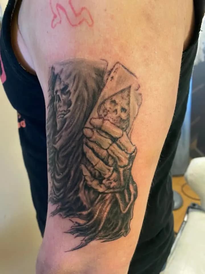 Same reaper piece, second angle